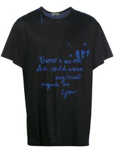 Yohji Yamamoto футболка French с принтом