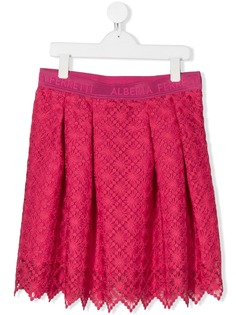 Alberta Ferretti Kids юбка миди со складками