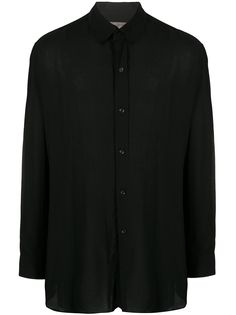 Yohji Yamamoto рубашка оверсайз с многослойным воротником