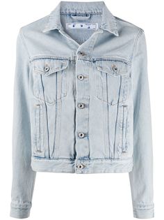 Off-White короткая джинсовая куртка