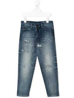 Diesel Kids прямые джинсы с эффектом потертости