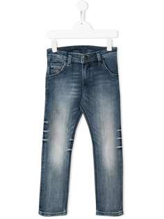 Diesel Kids зауженные джинсы с эффектом потертости