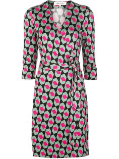 DVF Diane von Furstenberg платье с запахом и геометричным принтом