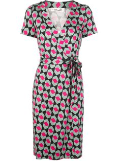 DVF Diane von Furstenberg платье с запахом и геометричным принтом