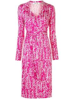DVF Diane von Furstenberg платье с запахом и V-образным вырезом