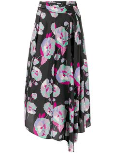 Isabel Marant юбка с запахом и цветочным принтом