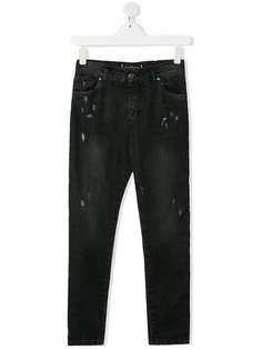 John Richmond Junior джинсы скинни с эффектом потертости
