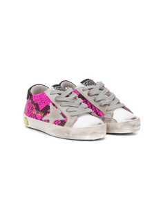 Golden Goose Kids кеды Superstar со змеиным принтом