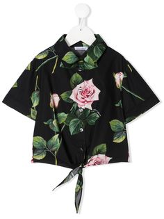 Dolce & Gabbana Kids рубашка с цветочным принтом