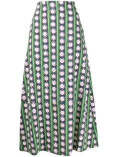 La Doublej расклешенная юбка с геометричным узором