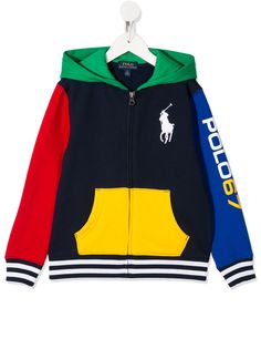 Ralph Lauren Kids худи в стиле колор-блок с капюшоном