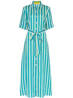 Evi Grintela платье-рубашка макси Sunflower в полоску