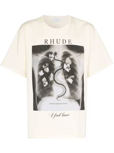 Rhude футболка с принтом