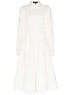 ANOUKI платье-рубашка с открытой спиной и плиссировкой