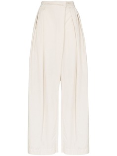 Lemaire брюки широкого кроя с завышенной талией