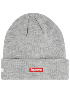 Supreme шапка бини с логотипом из коллаборации с New Era