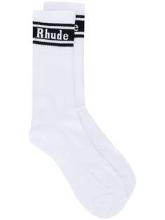 Rhude носки вязки интарсия с логотипом