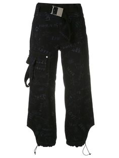 Andrea Bogosian брюки карго Ravena с графичным принтом
