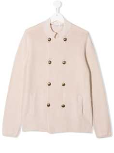 Brunello Cucinelli Kids двубортный кардиган