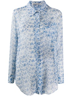 Acne Studios полупрозрачная блузка с цветочным принтом