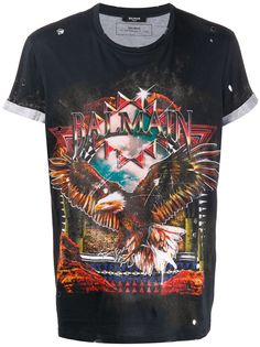 Balmain футболка с принтом