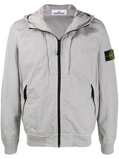 Stone Island легкая куртка с капюшоном