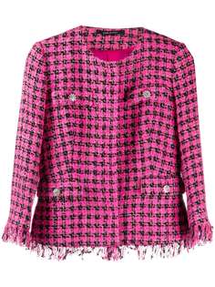Tagliatore твидовый жакет Meg с бахромой