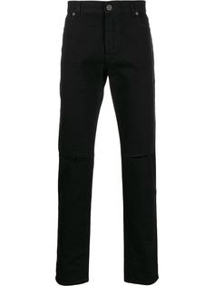 Balmain джинсы прямого кроя с прорезями