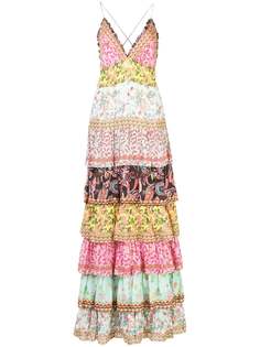 Alice+Olivia ярусное платье макси