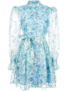 Olivia Rubin прозрачное платье с цветочным принтом