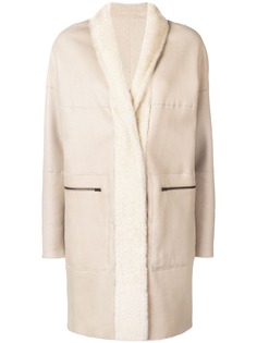 Sprung Frères дубленка с вырезом-шалька