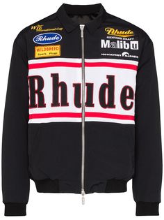 Rhude куртка Racing с логотипом
