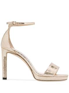 Jimmy Choo босоножки Misty 100 с эффектом металлик