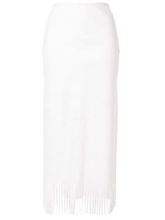 Dion Lee юбка с перфорированным подолом и бахромой