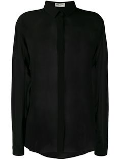 Saint Laurent полупрозрачная рубашка