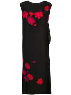 Yohji Yamamoto платье на пуговицах с цветочным принтом