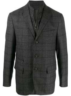 Corneliani клетчатый пиджак узкого кроя