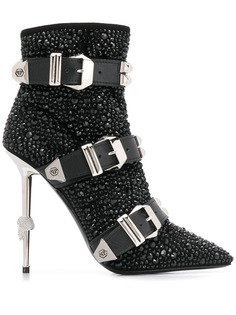 Philipp Plein ботильоны с кристаллами и пряжками