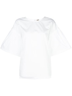 Adam Lippes блузка свободного кроя с короткими рукавами