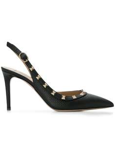 Valentino Garavani туфли-лодочки с открытой пяткой и отделкой Rockstud