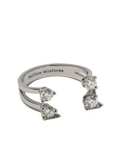 Delfina Delettrez кольцо Dots из белого золота с бриллиантами