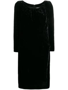 Yves Saint Laurent Pre-Owned бархатное платье 1990-х годов со сборками