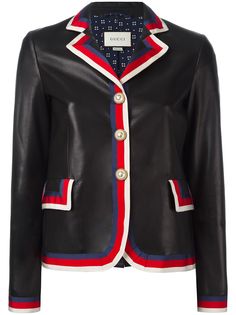 Gucci куртка с отделкой Sylvie Web