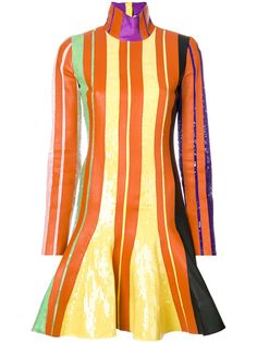 JW Anderson полосатое платье с пайетками