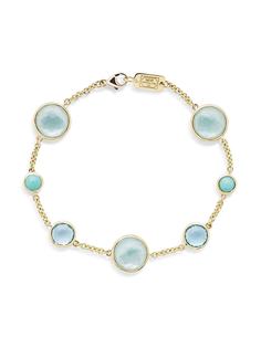 IPPOLITA браслет Lollipop из желтого золота с камнями
