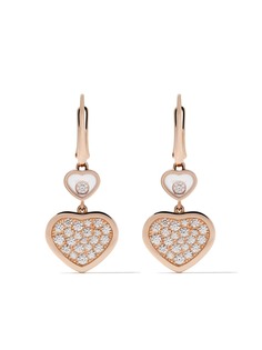 Chopard серьги Happy Hearts из розового золота с бриллиантами