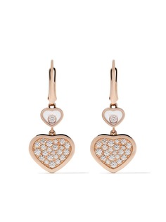 Chopard серьги Happy Hearts из розового золота с бриллиантами