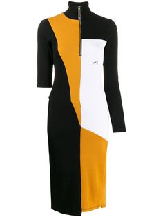 A-COLD-WALL* платье асимметричного кроя в стиле колор-блок