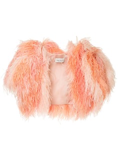 Isabel Sanchis reversible feather bolero
