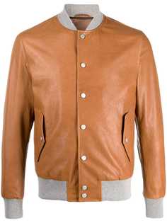 Eleventy бомбер с контрастным воротником